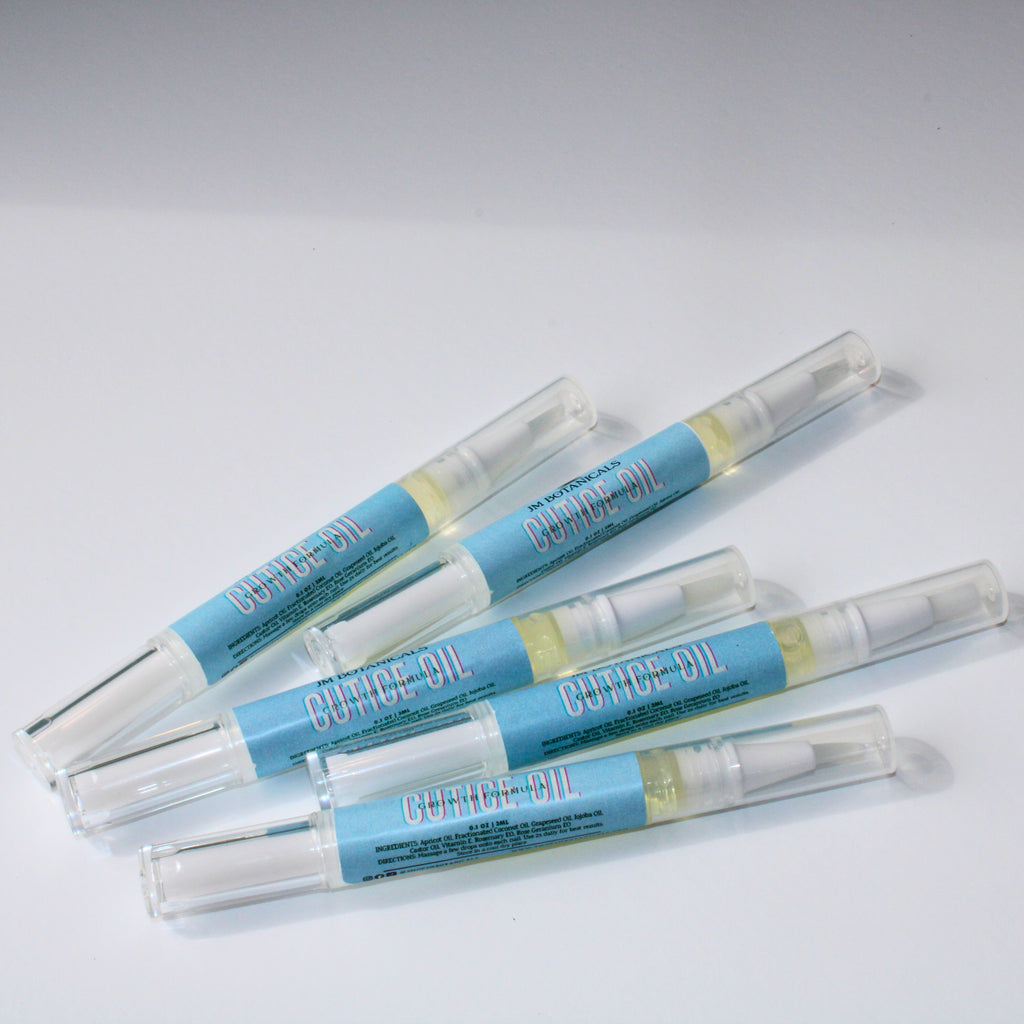 JM Botanicals natural cuticle oil pen for nail growth and dry cuticle repair