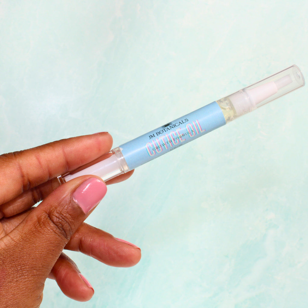 JM Botanicals natural cuticle oil pen for nail growth and dry cuticle repair