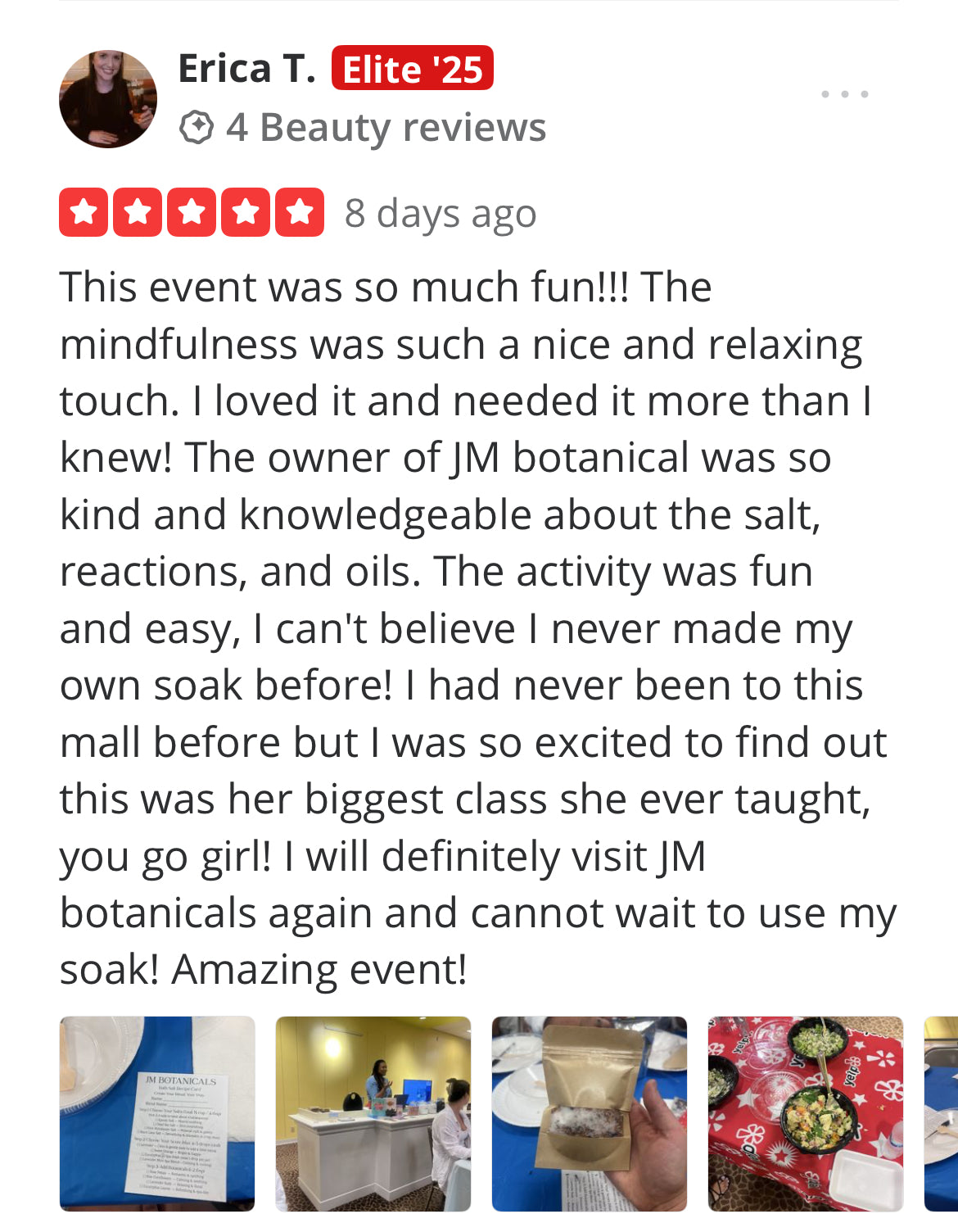 In Studio Therapeutic Bath Salt Blending Class