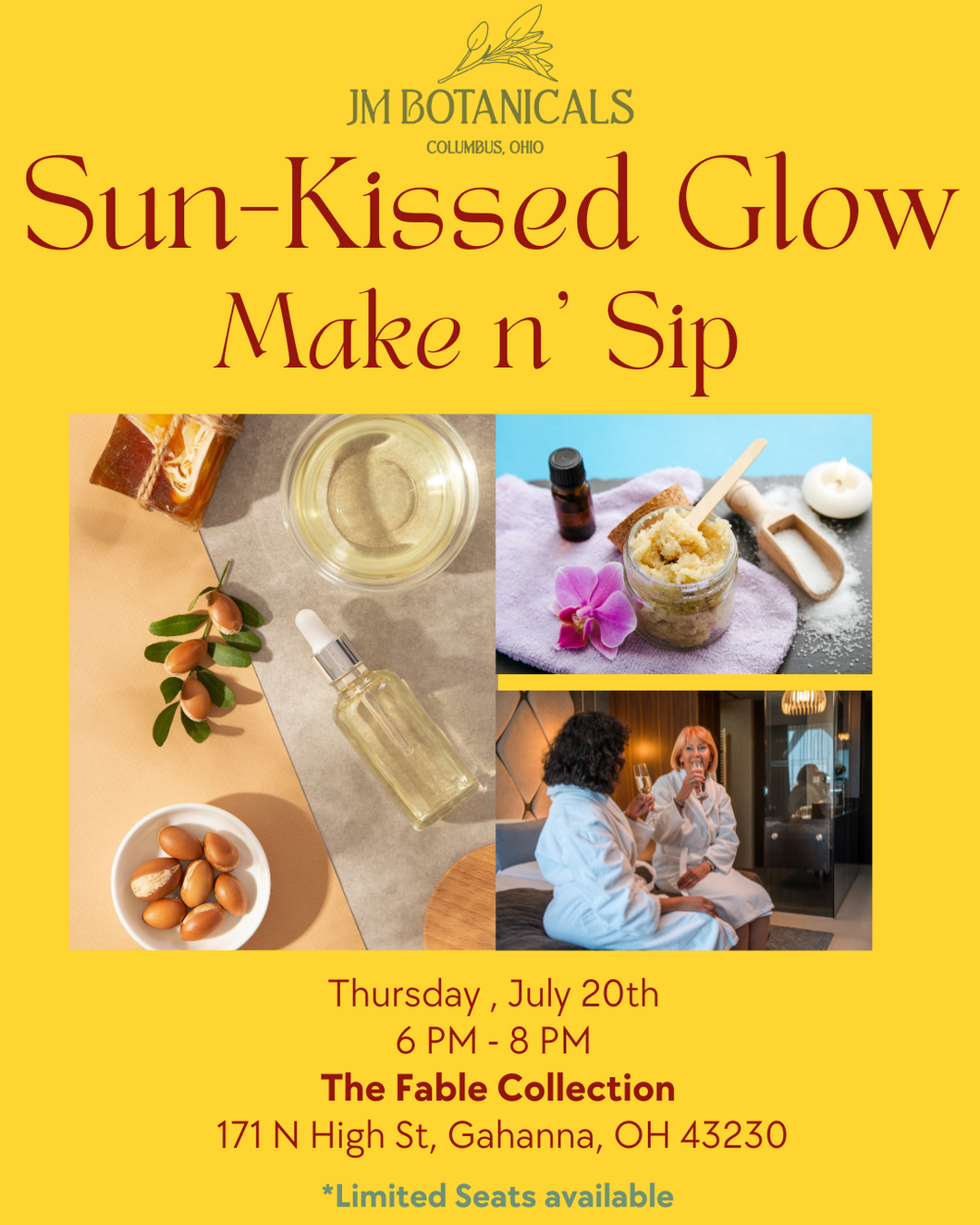 Sun-Kissed Glow Make n' Sip Class